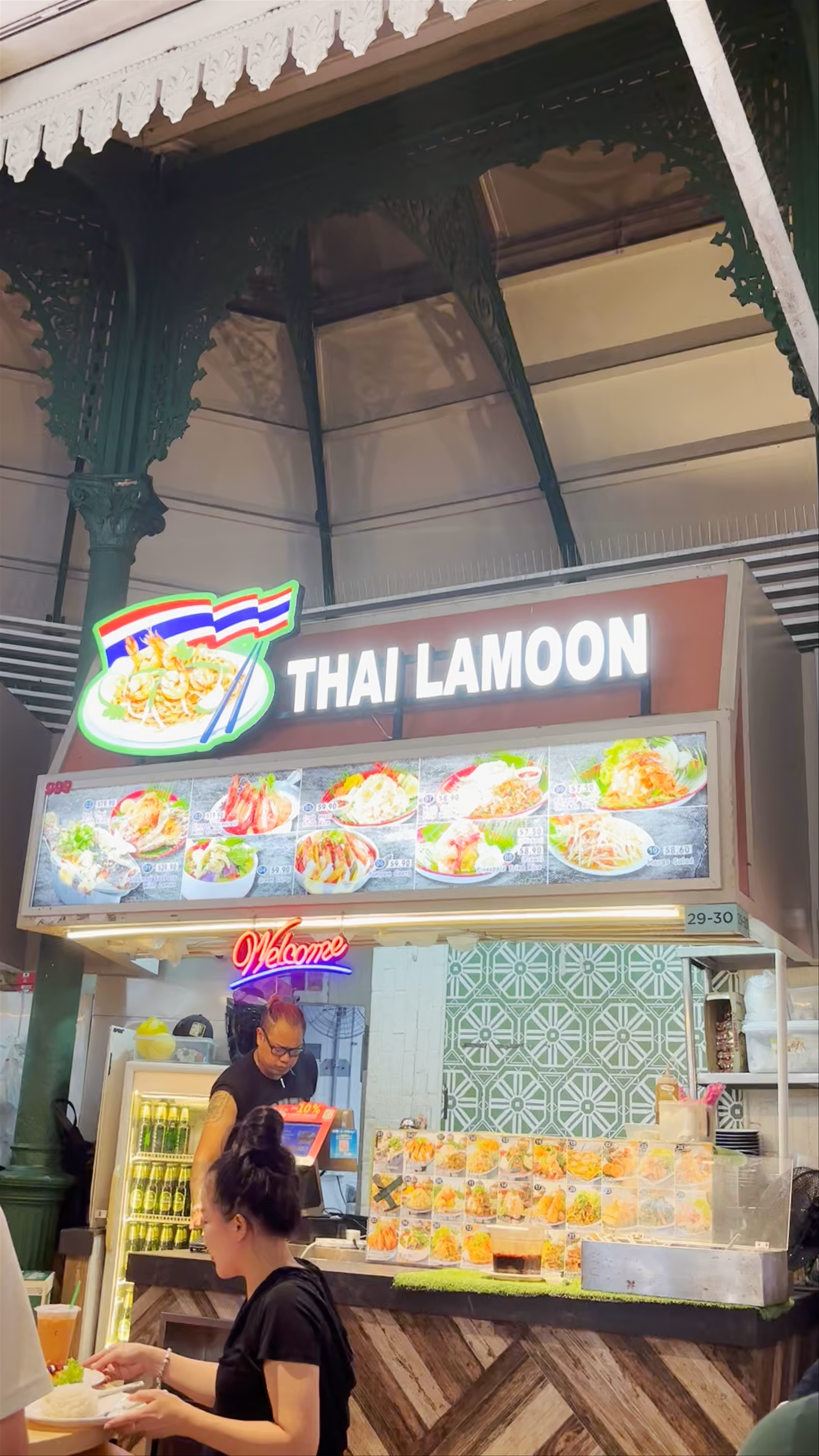 Savor Authentic Thai Street Food at Lau Pa Sat, Singapore