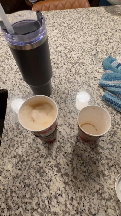 Starbucks - Me pouring a venti coffee into a tall. - Coffee & Tea Near Me - Tulsa, Oklahoma