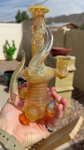 Preview pic of Stress Less Glass “Kundalini Flame” Fume set