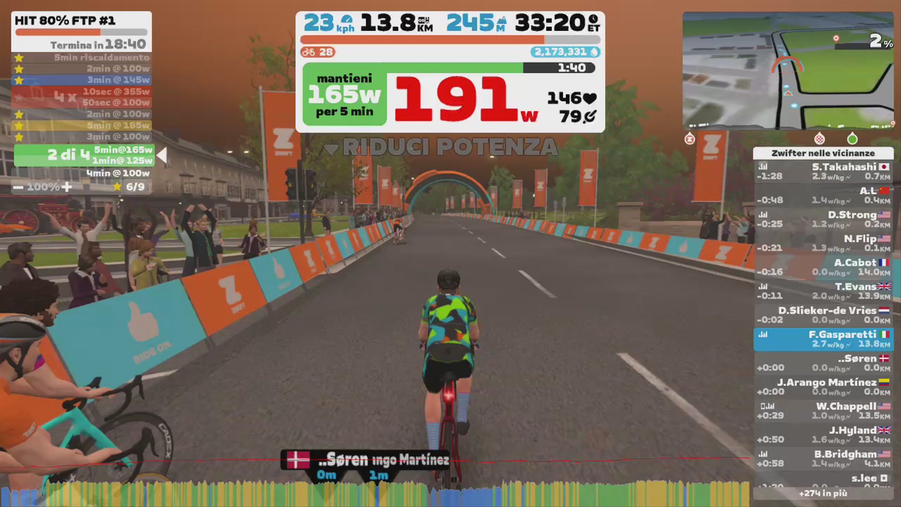 Zwift - HIT 80% FTP #1 in Yorkshire