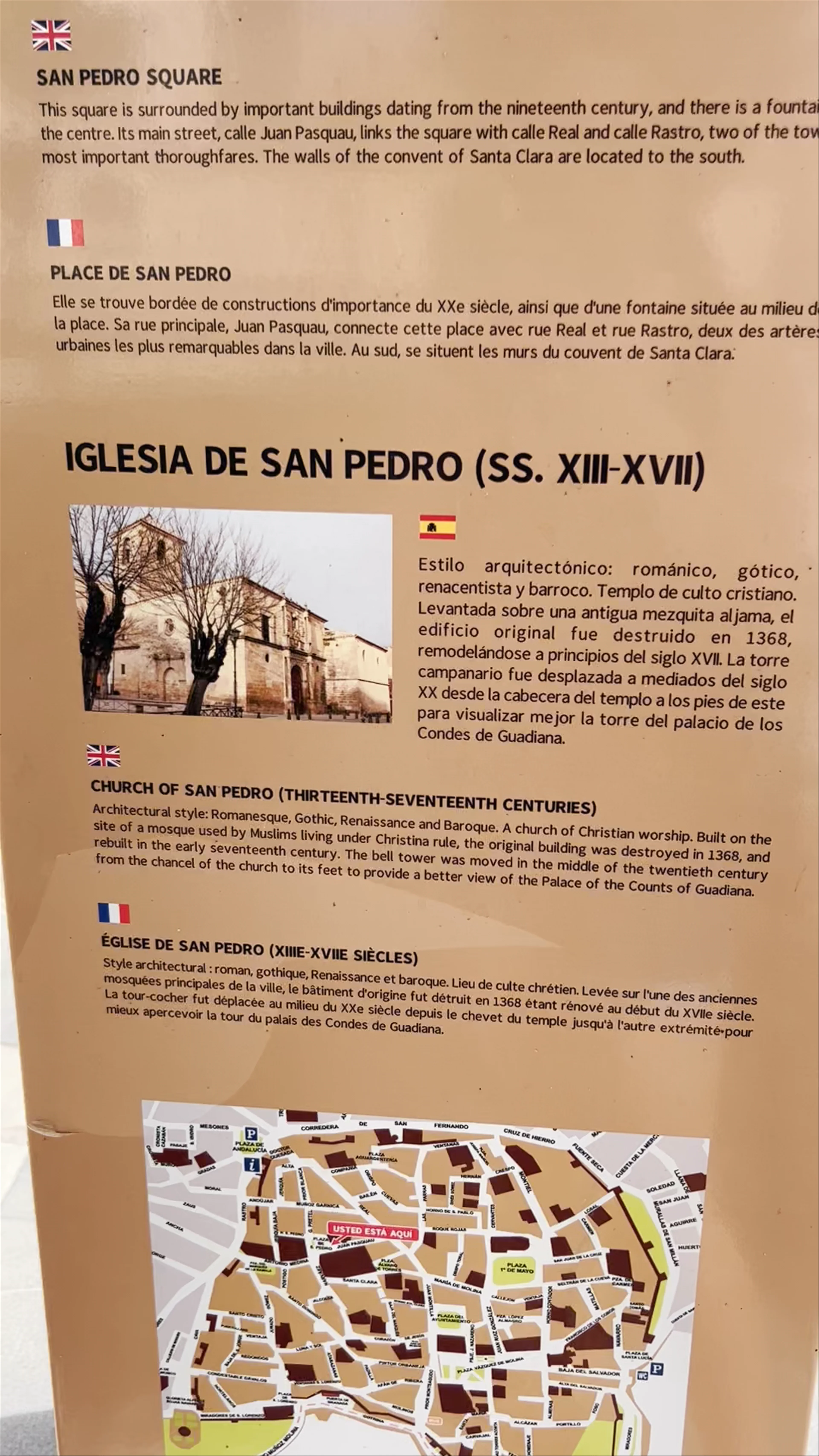 Church of San Pedro, Plaza San Pedro
