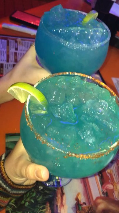 Grand Azteca - 27 oz margarita (blue/ $12) - Mexican Near Me - Sterling Heights, Michigan