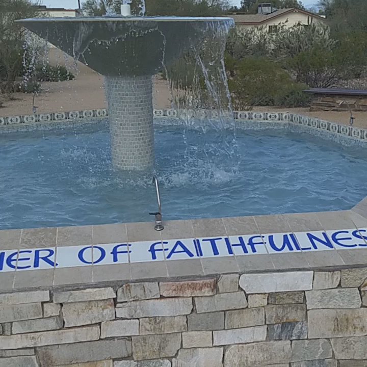 Canaan In the Desert - Fountain at the garden entrance - Religious Organizations Near Me - Phoenix, Arizona