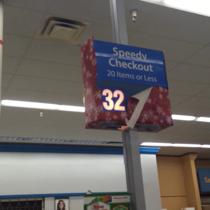 Walmart Supercenter - Instead of that bouncing yellow ball they use to have in the commercials they should change it to a flashing cashier sign. - Grocery Near Me - Morrow, Georgia