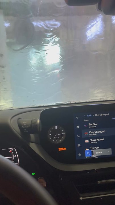 Chevron - Spray arm still out in front of car with dryer activated.  WRONG timing. - Gas Stations Near Me - Pleasant Hill, California