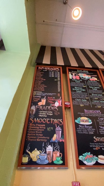 Mo'z Cafe - Menu on the wall - Breakfast & Brunch Near Me - San Francisco, California