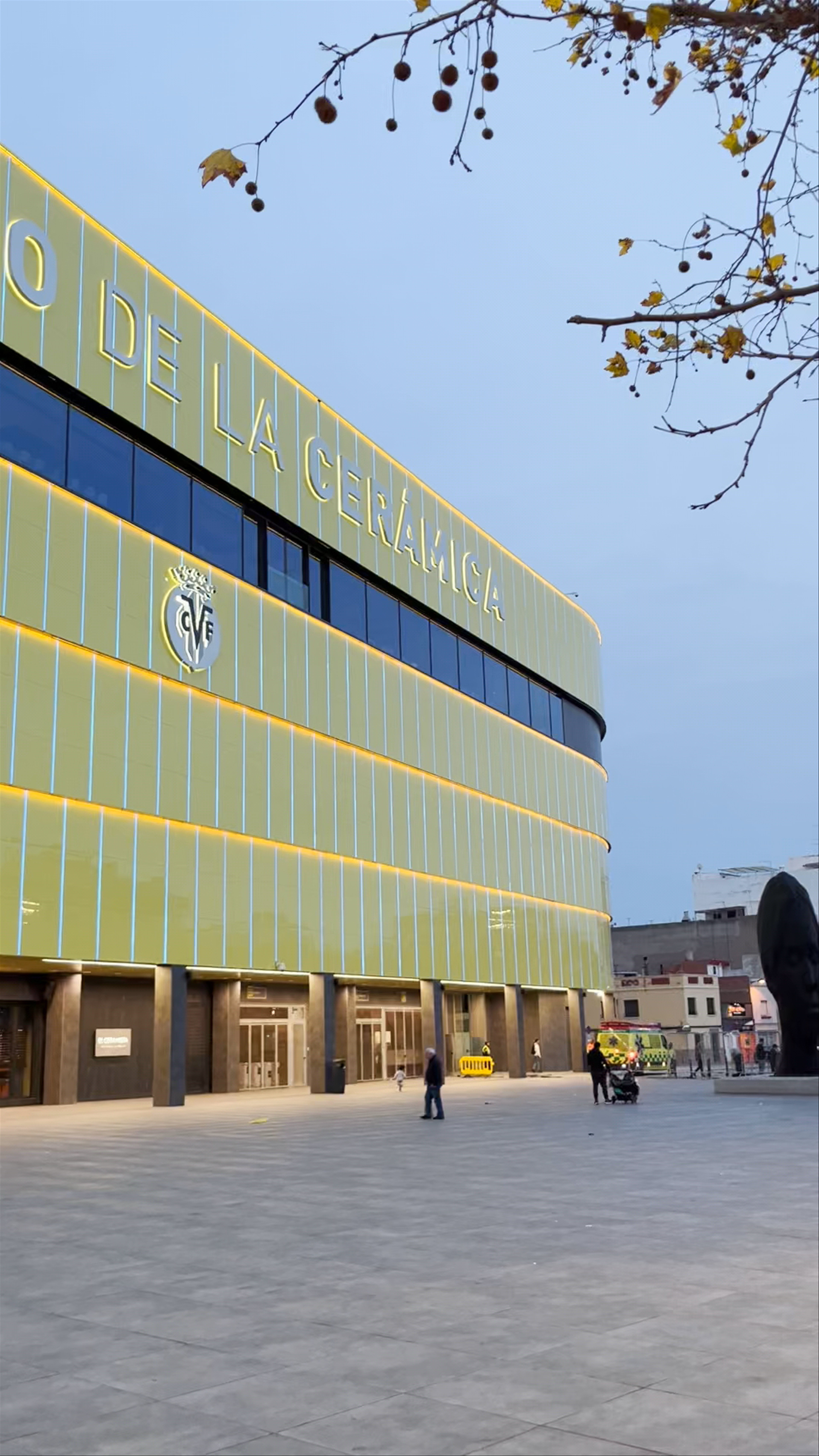 Evening Ambiance at Estadio De La Cerámica, Villarreal