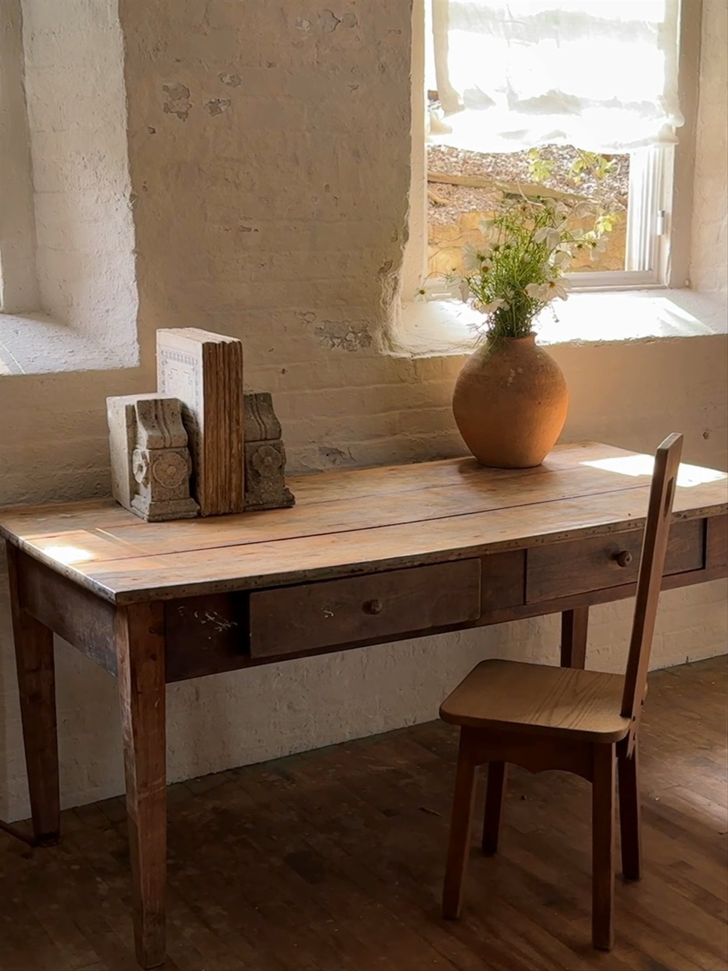Cevennes Farm Table with Drawers