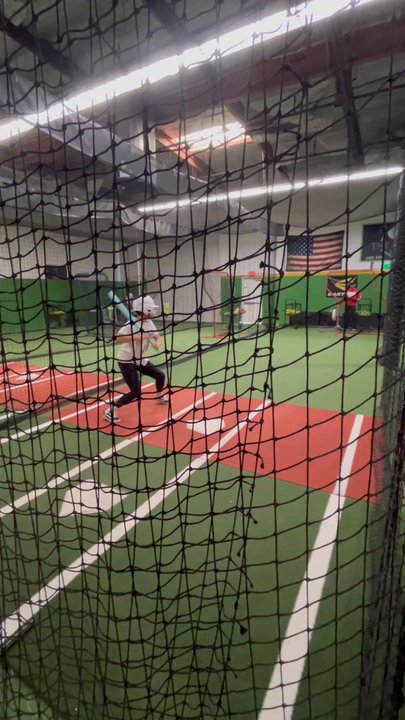 THE FIELD - Our daughter killin it at the indoor batting cages! - Batting Cages Near Me - Chino, California