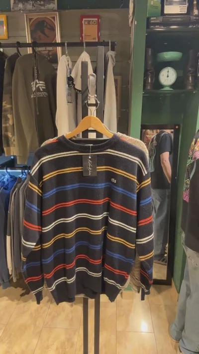 Lacoste Maglione a righe VTG L/XL image 1