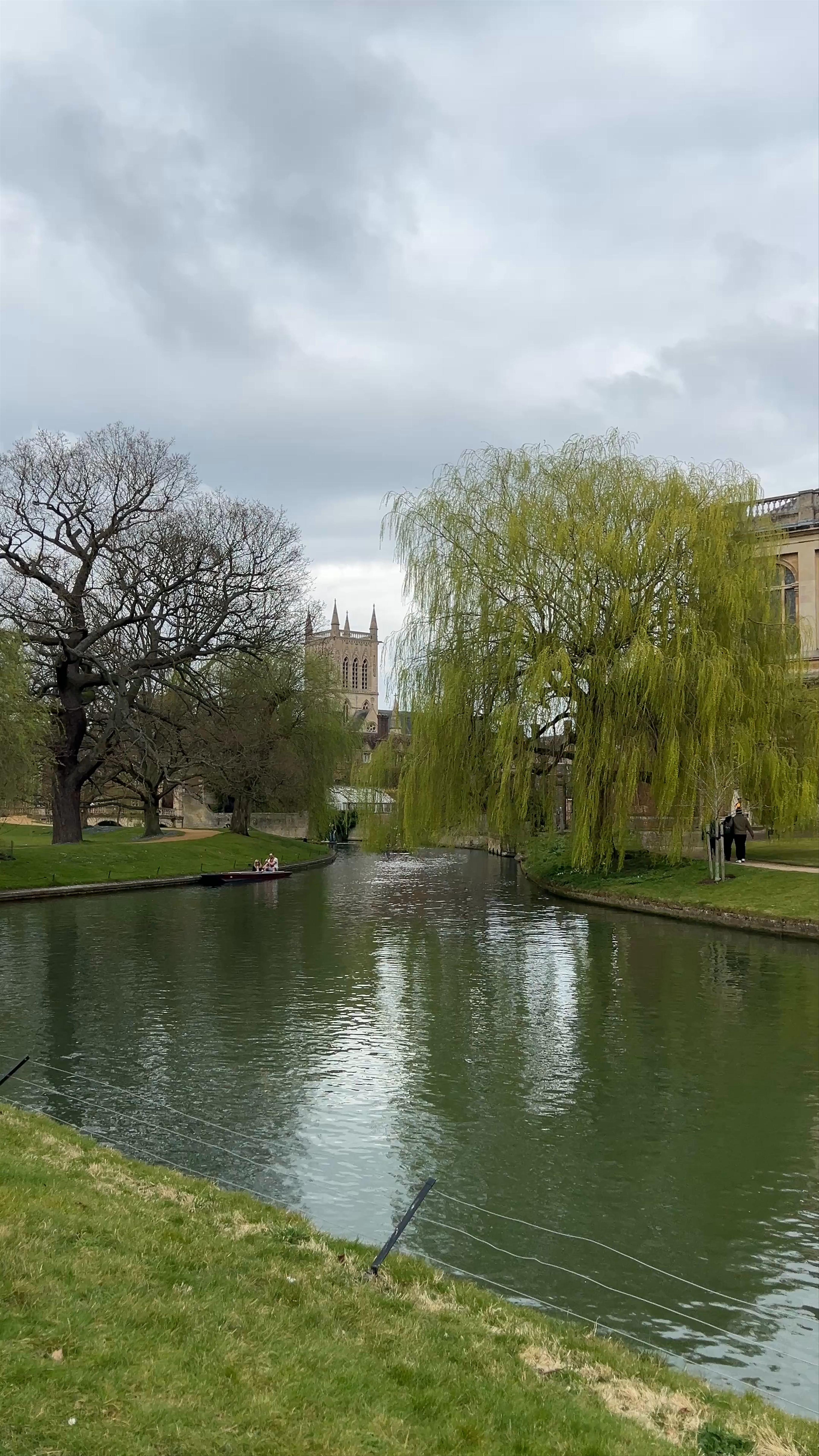 Serene Punting on the River Cam in Cambridge
