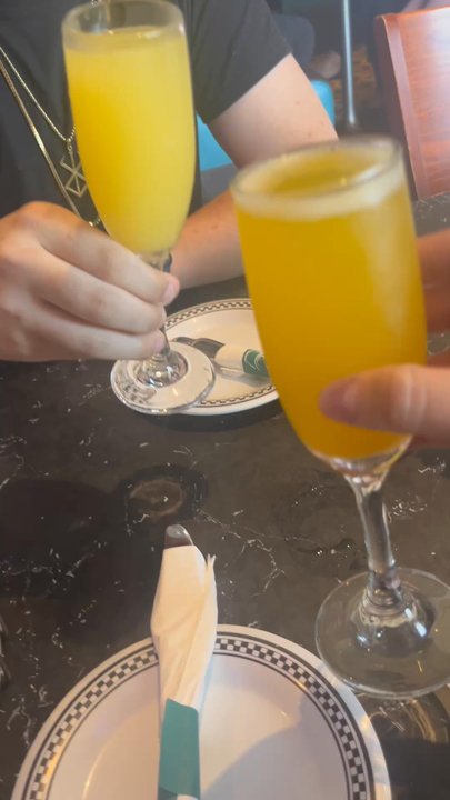 The Stamford Diner - I had a passionfruit minosa and my boyfrind had a regular orange juice mimosa - Diners Near Me - Stamford, Connecticut