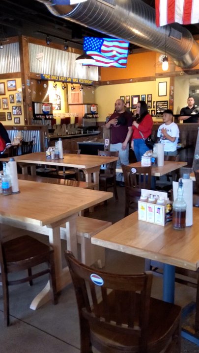 Mission BBQ - At Noon each day, the TVs turn to our American flag and the Star Bangle Banner plays as we all stand at attention. - Barbeque Near Me - Arvada, Colorado