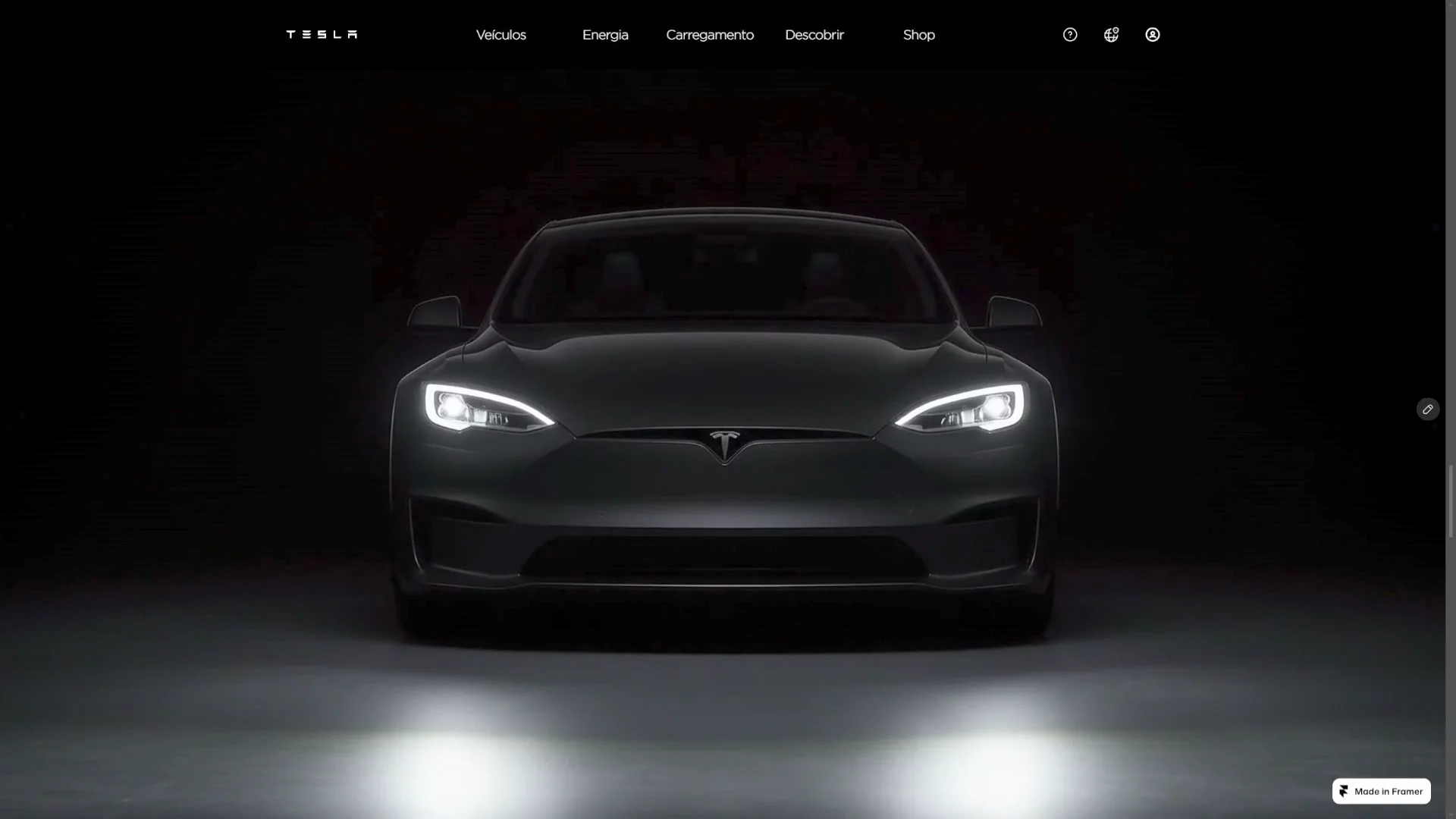 Finishing my Tesla-inspired Landing Page for my portfolio!I developed a conceptual landing page inspired by Tesla, exploring an aesthetic focused on technology, innovation, and automotive design.The project was created in Framer, with a focus on an immersive visual experience, using animations, interactions, transitions, and different sections to showcase the vehicles and brand elements.It was a particularly interesting project to work on visual direction, composition, and user experience, aiming to convey Tesla’s technological identity through the interface.Website: https://teslalandingpage.framer.website