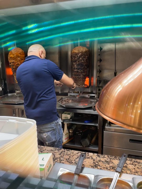 Al Madina - Cutting Beef Shawarma - International Grocery Near Me - Norcross, Georgia