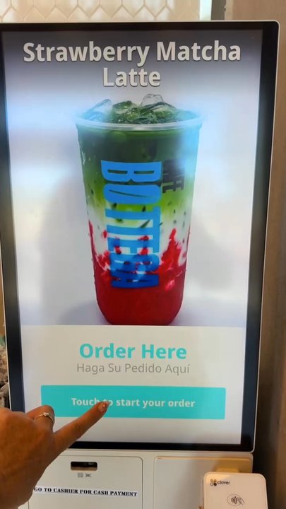 Cafe Bottega - Video of the machine to order on. - Coffee & Tea Near Me - Riverside, California