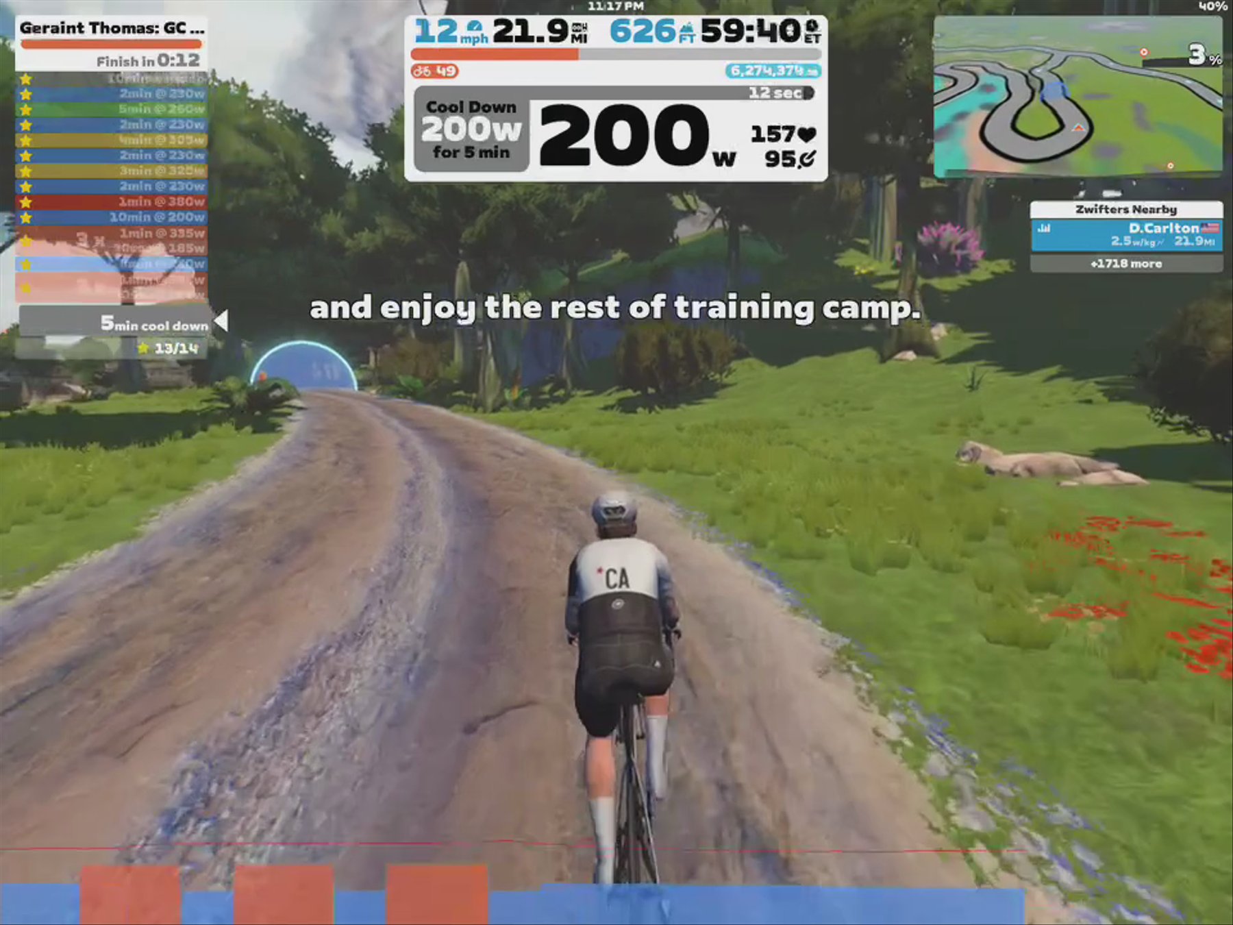 Zwift - Zwift Pro Training Camp: INEOS Grenadiers | Geraint Thomas on Casse-Pattes in Watopia