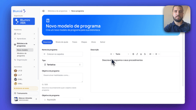 Criando um programa com etapas
