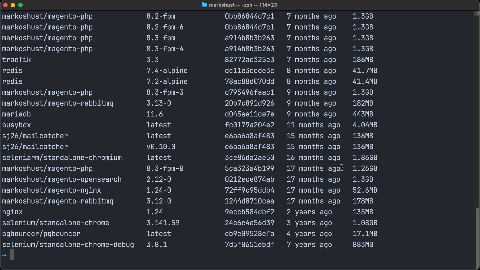 List images in Docker