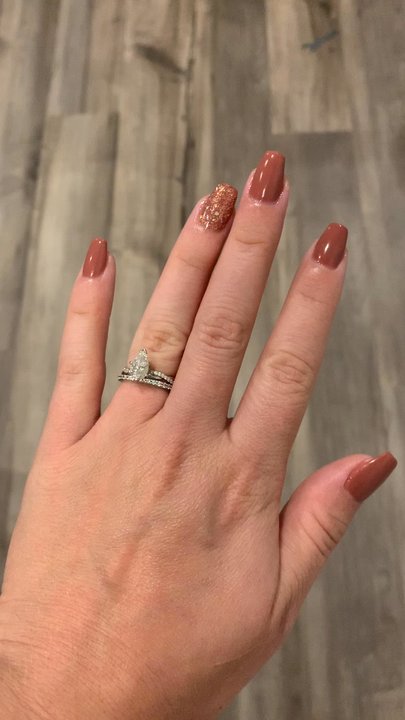 Boutique Nails and Spa - Color redwood with desert spice accent on top - Nail Salons Near Me - Laurel, Maryland