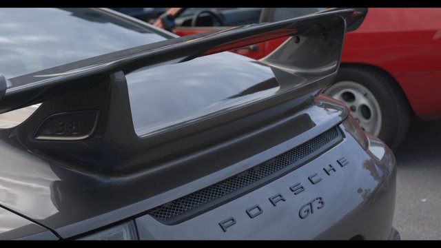 Rear view of a Porsche GT3