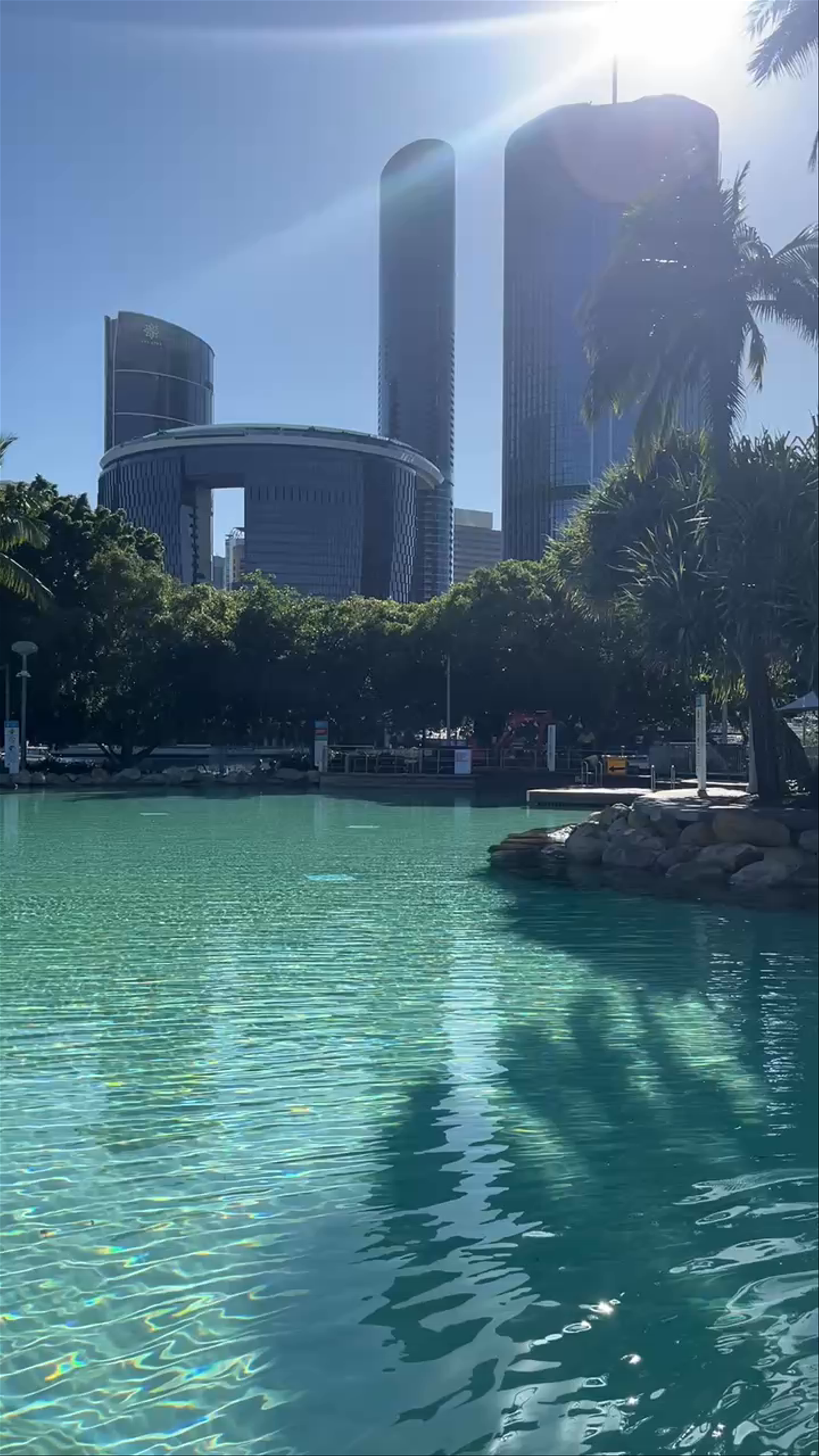Sunlit Urban Oasis at South Bank in Brisbane