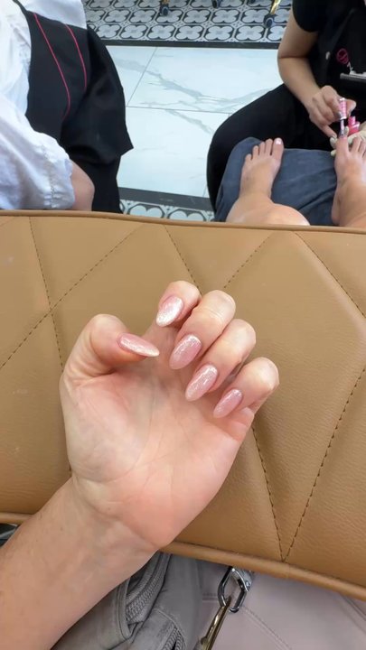 Nail Studio Coronado - Pink shimmer Builder Gel mani - Nail Salons Near Me - Coronado, California