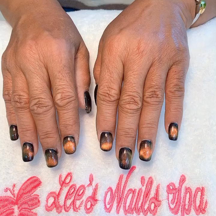 Lee's Nails Spa - Black hole cat eyes 9D - Nail Salons Near Me - Harrisonburg, Virginia