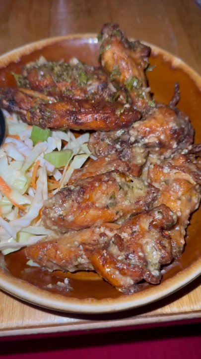 Woodie's Flat - Chimichurri and garlic Parmesan wings - New American Near Me - Chicago, Illinois