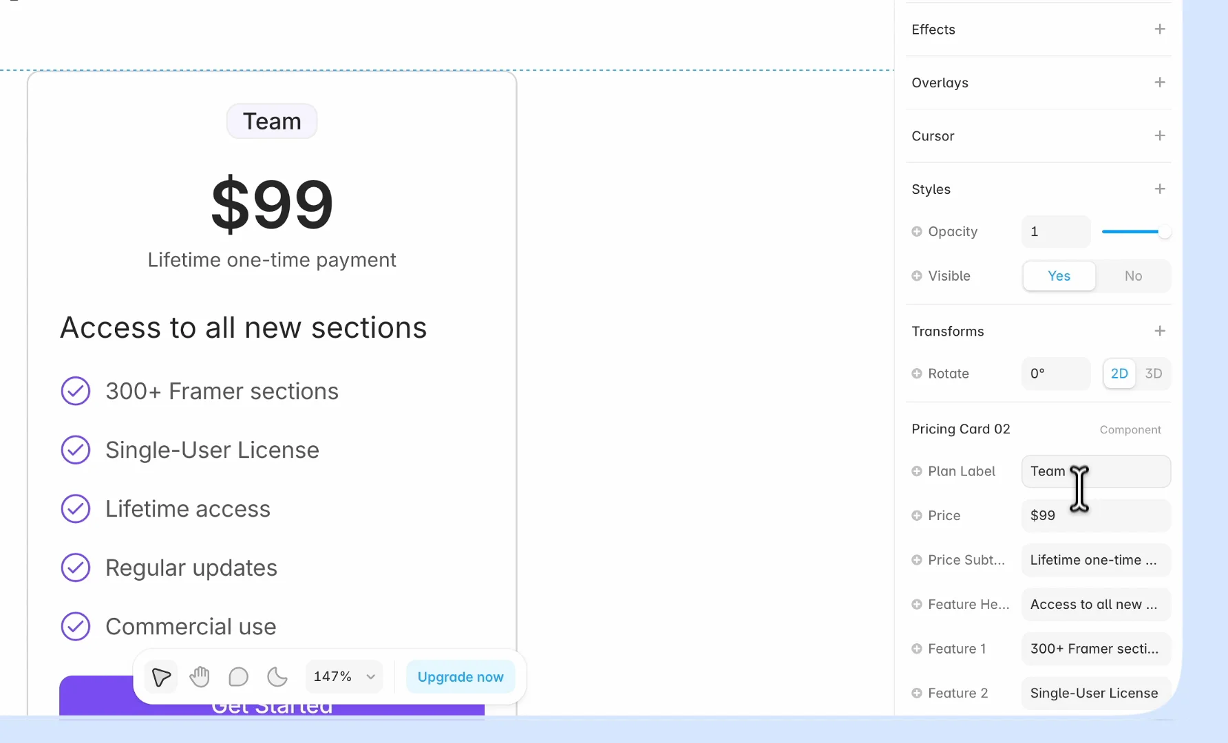 💳 Pricing sectionSeventh lesson on the Flowbit pagePricing goes under the review. One card, five points, and a button