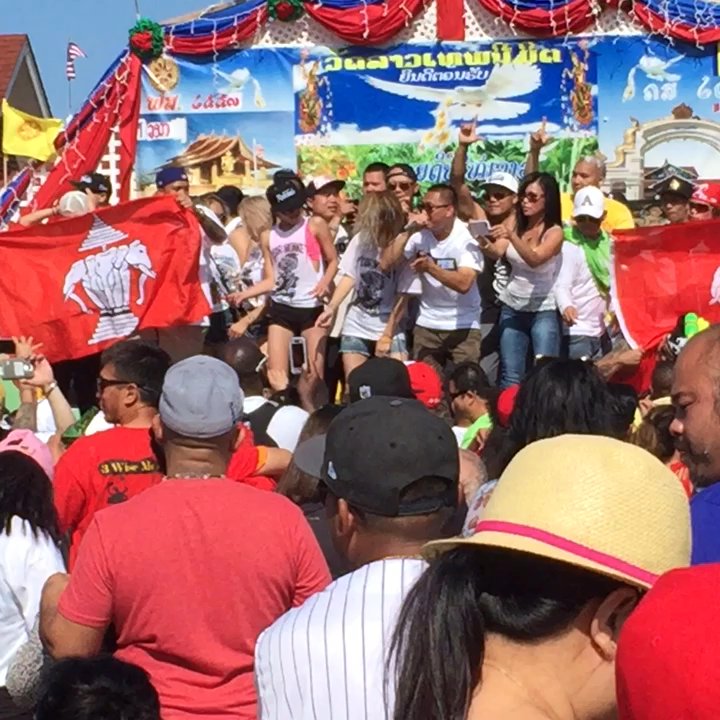 Wat Lao Thepnimith - Visited for Laos New Year, crazy packed, full of people, food, drinking, water guns, shaving cream, drunk people, and extra trash everywhere - Buddhist Temples Near Me - Fort Worth, Texas