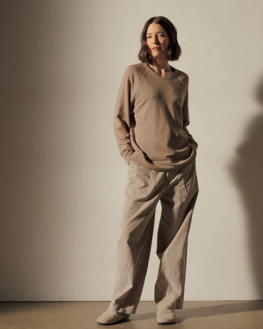 Vintage French Terry Relaxed Sweatshirt - Coffee Pigment | James
