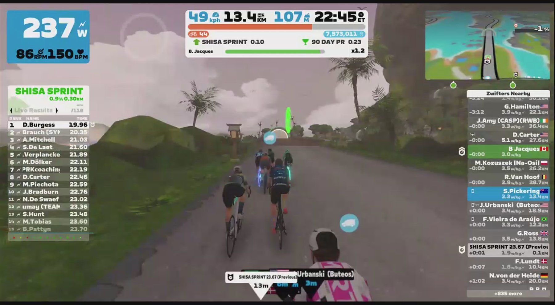Zwift - Pacer Group Ride: Sprinter's Playground in Makuri Islands with Coco