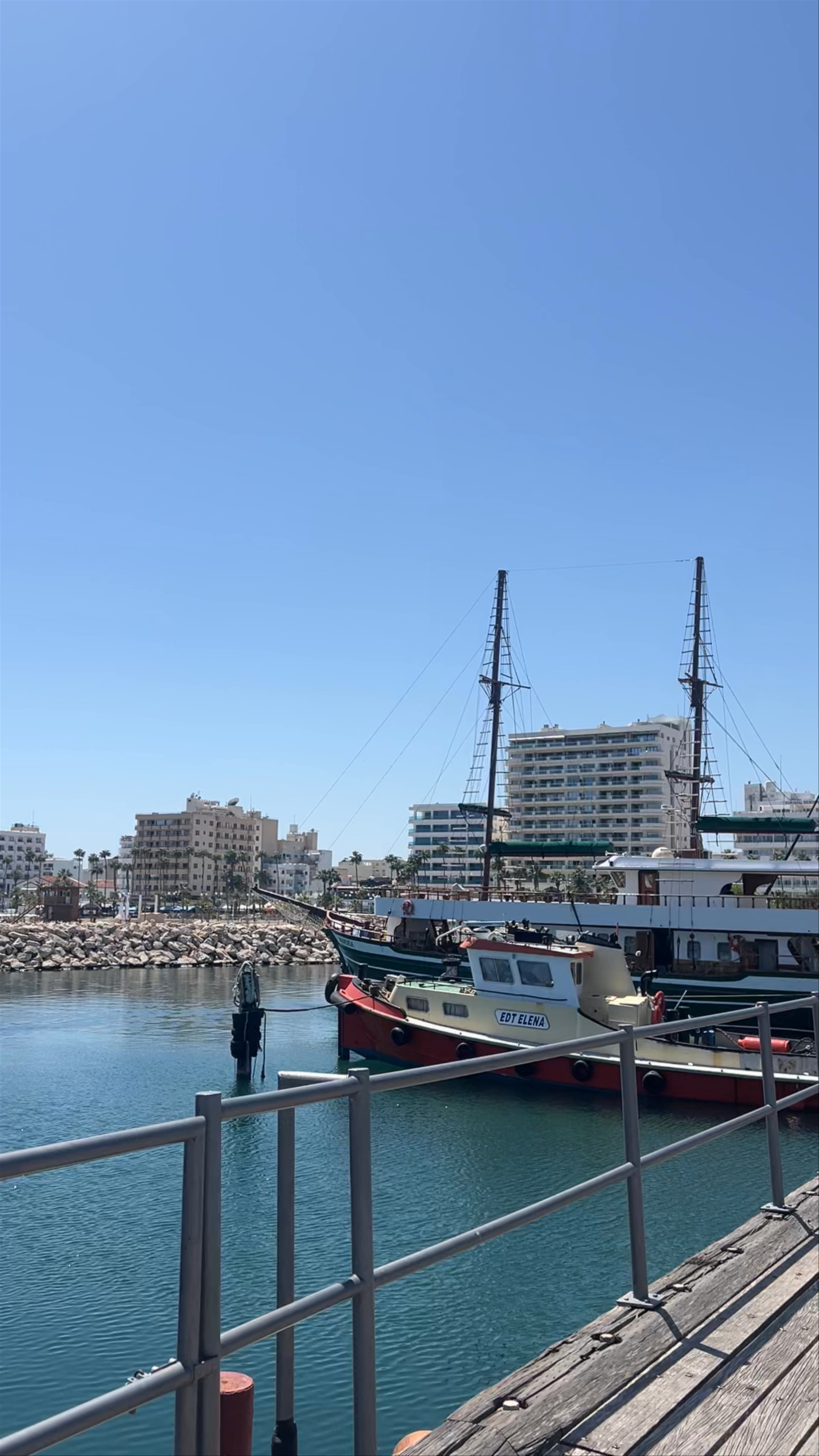 Sunlit Serenity at Larnaca Marina, Cyprus