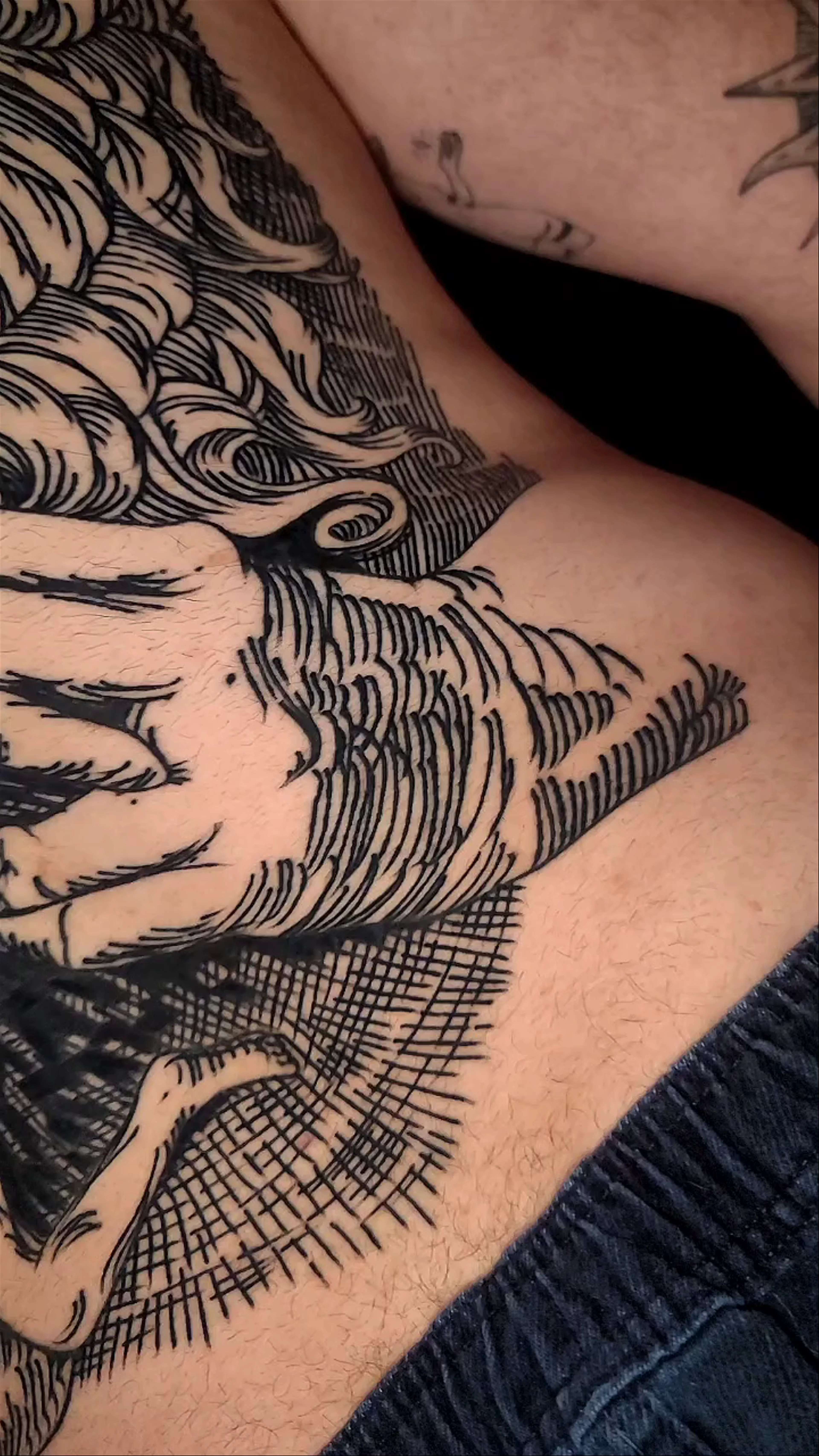 Gustave Doré's iconic depiction of Satan From Dante's Inferno. Fully healed and settled.