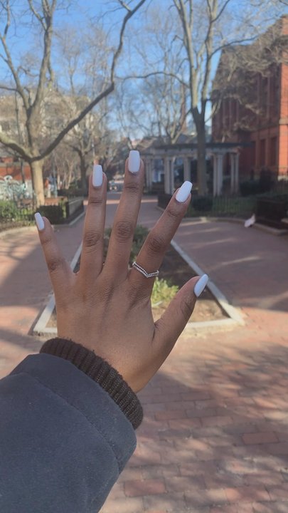 Gorgeous Nails Salon - white gel polish on natural nails - Nail Salons Near Me - Cambridge, Massachusetts