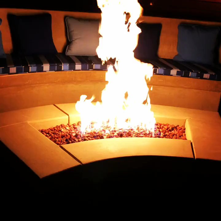 Pacific Paradise Pools - We love our fire pit and concrete seating design. - General Contractors Near Me - Orange, California