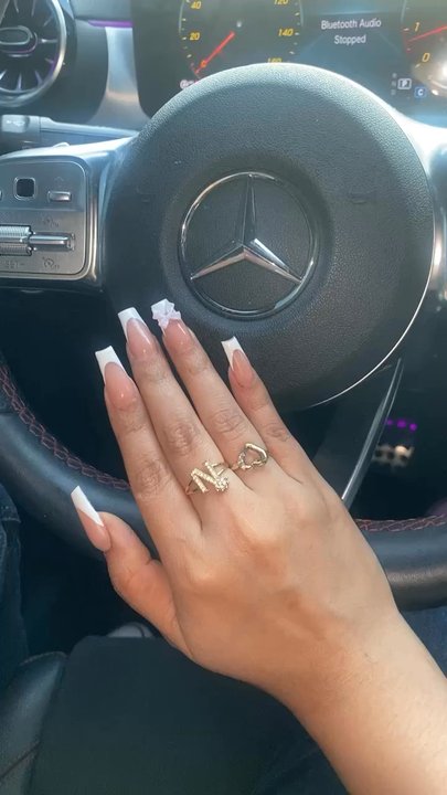 Nails Love - French tip with a bow - Nail Technicians Near Me - Montebello, California