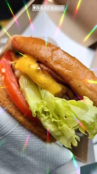 In-N-Out Burger - Single Cheese Burger Hole Grilled Onion Chop Chilies aka Big Daddy style - Burgers Near Me - Riverside, California