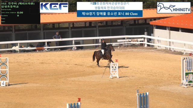 진주비 (체리브라운) — 제23회 문화체육관광부장관기 생활체육 전국승마대회 (마장마술&생활체육&유소년) · 장애물 80cm