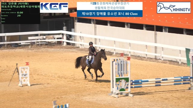강은율 (타자왕) — 제23회 문화체육관광부장관기 생활체육 전국승마대회 (마장마술&생활체육&유소년) · 장애물 80cm