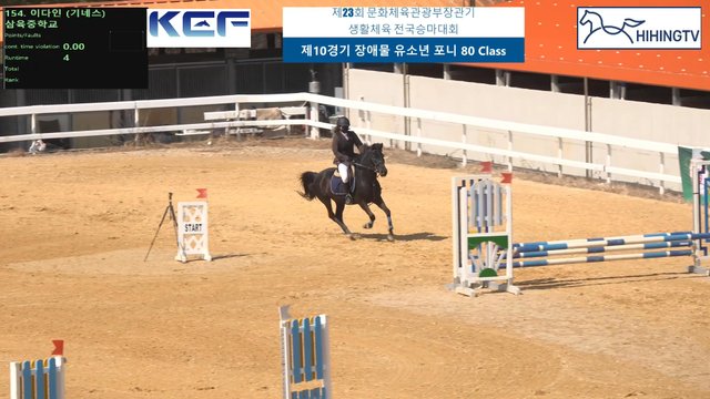 이다인2 (기네스) — 제23회 문화체육관광부장관기 생활체육 전국승마대회 (마장마술&생활체육&유소년) · 장애물 80cm