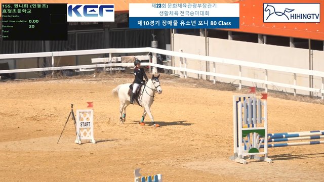 권나희 (인동초) — 제23회 문화체육관광부장관기 생활체육 전국승마대회 (마장마술&생활체육&유소년) · 장애물 80cm