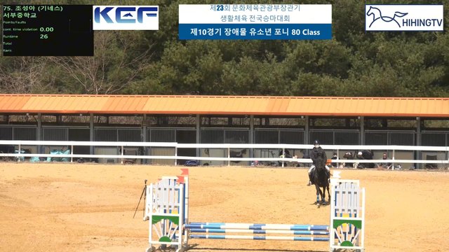 조성아 (기네스) — 제23회 문화체육관광부장관기 생활체육 전국승마대회 (마장마술&생활체육&유소년) · 장애물 80cm