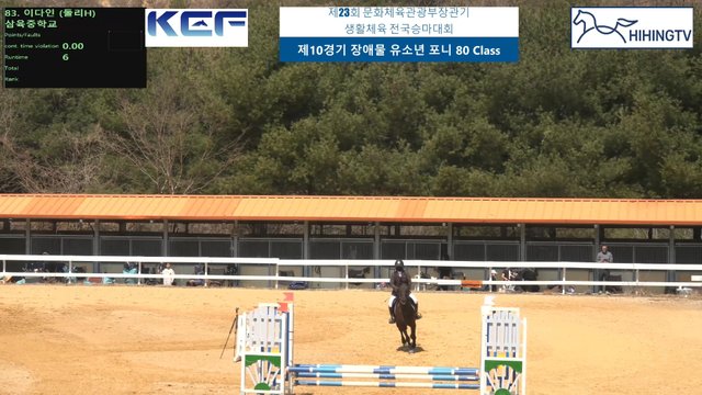 이다인2 (둘리 (둘리H)) — 제23회 문화체육관광부장관기 생활체육 전국승마대회 (마장마술&생활체육&유소년) · 장애물 80cm
