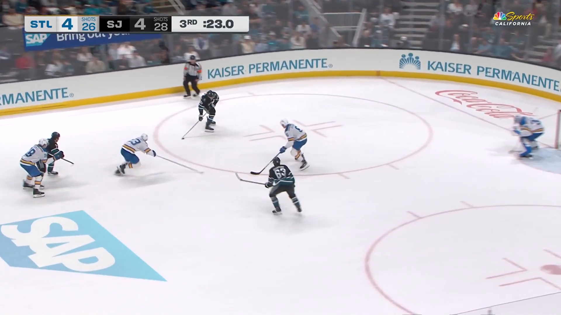 Adam Gaudette Wins it with 21 Seconds Left in Sharks' 5-4 Victory · Mar. 30, 2026