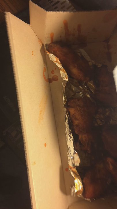 Domino's Pizza - showing dry wings that have sat..and the driver forced my roomate to tip with MY CASH. - Pizza Near Me - Fort Collins, Colorado