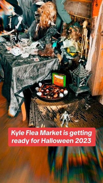 Kyle Flea Market - Kyle flea market is getting ready for Halloween and we will be doing Halloween themed backdrops. Thanks for our supporters. - Flea Markets Near Me - Kyle, Texas