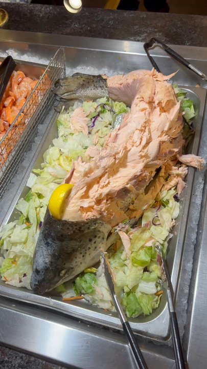 Sierra's Buffet - Seafood night  poached salmon - Buffets Near Me - Mesquite, Nevada