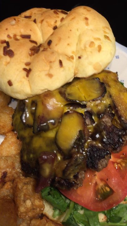 The Stein & Vine - A#1 Steak Burger with Tots - $15.95 - Bars Near Me - Brandon, Florida